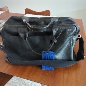 Jack Spade Leather Weekender Duffle Bag